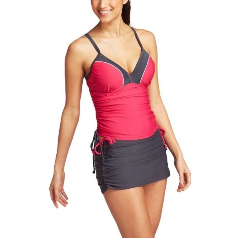 Free Country Tankini & Skirt 2pc Size M 8-10